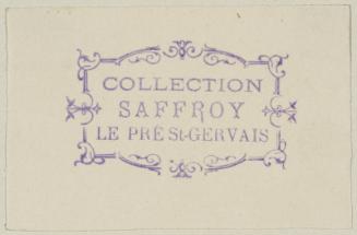 Bookplate: Collection Saffroy