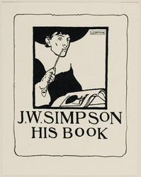 Bookplate: J. W. Simpson