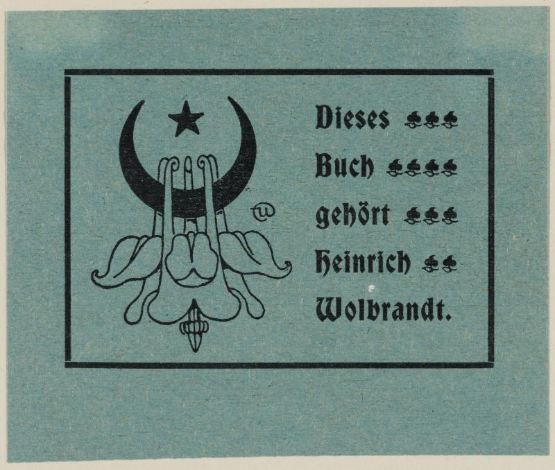 Bookplate: Heinrich Wolbrandt