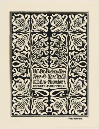 Bookplate: Anna G. Verster