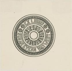 Bookplate: Susan Evens van Wert