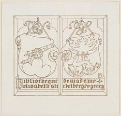 Bookplate: Bibliotheque de Madame Elisabeth Stutelberger-Georg