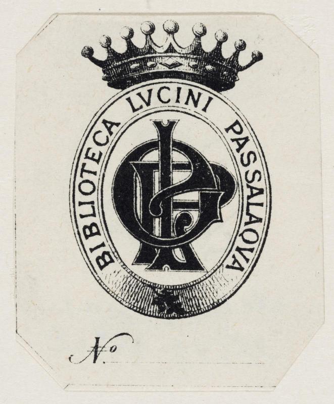 Bookplate: Lucini Passalaqua