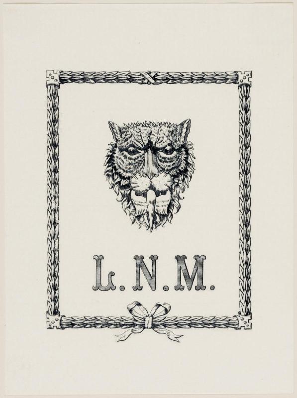Bookplate: L[aura] N[orcross] M[arrs]