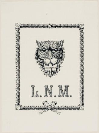 Bookplate: L[aura] N[orcross] M[arrs]