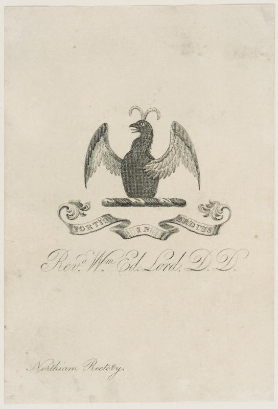 Bookplate: Rev. William Edward Lord