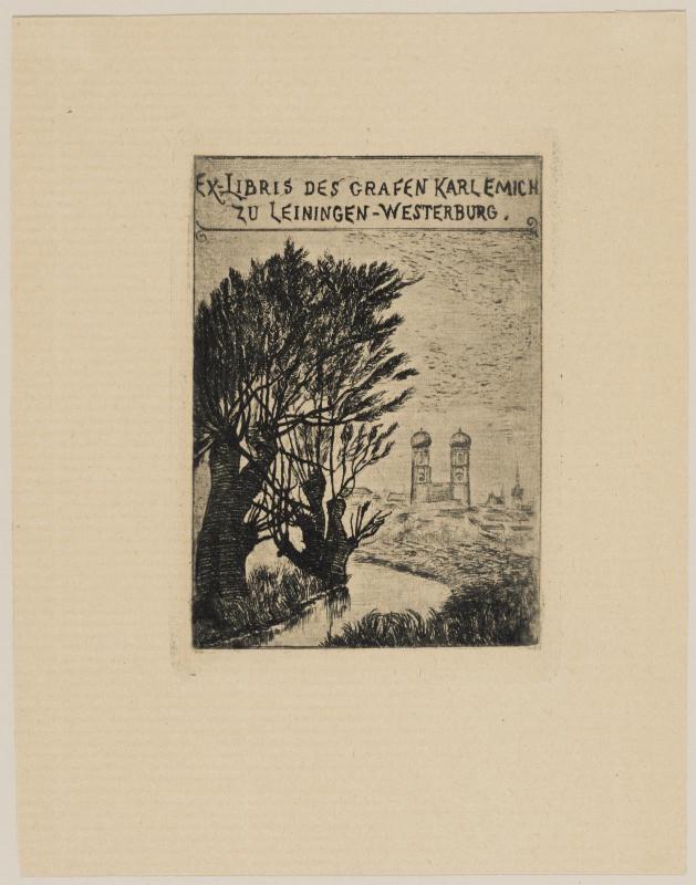 Bookplate: Graf Karl Emich zu Leiningen-Westerburg