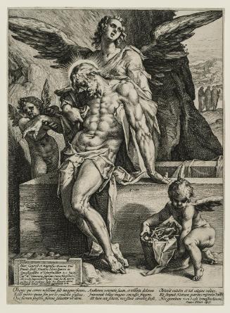 Dead Christ Supported by Angels