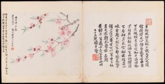 One of 42 Paintings and Calligraphies for Mao Qi： Flowers by Ma Kan and Calligraphy by Lu Can