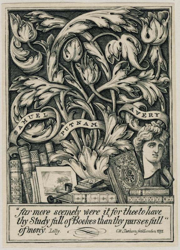Bookplate: Samuel Putnam Avery