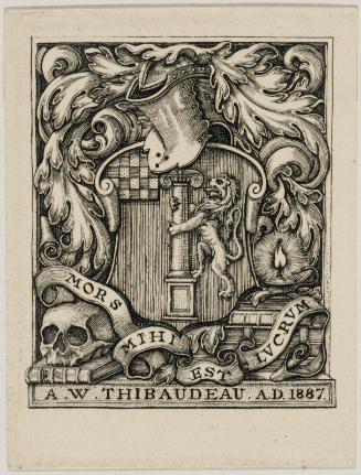 Bookplate: A. W. Thibaudeau (Arms)