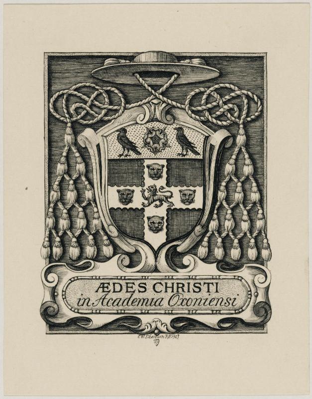 Bookplate: Aedes Christi in Acad. Oxoniensi