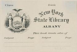 Bookplate: New York State Library