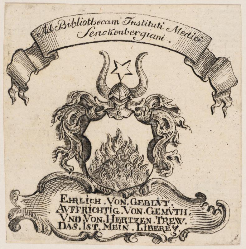 Bookplate: Sinckenberg Institut.