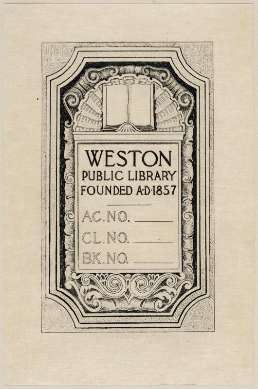 Bookplate: Weston Public Library