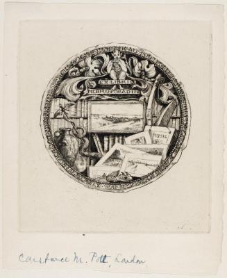 Bookplate of Herman Theodore Radin