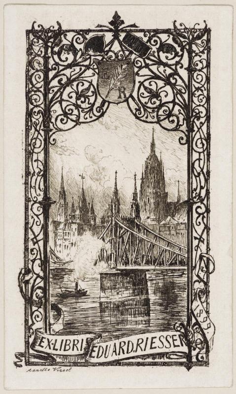 Bookplate of Eduard Riesser