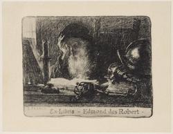 Bookplate of Edmond des Robert