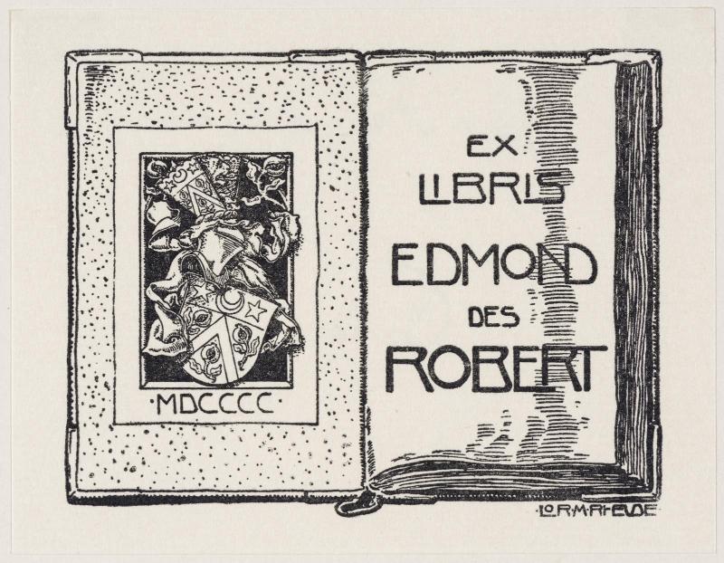 Bookplate of Edmond des Robert