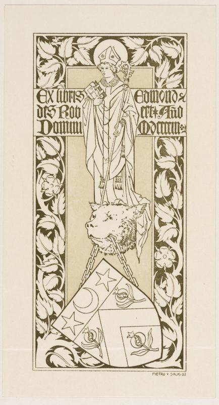 Bookplate of Edmond des Robert
