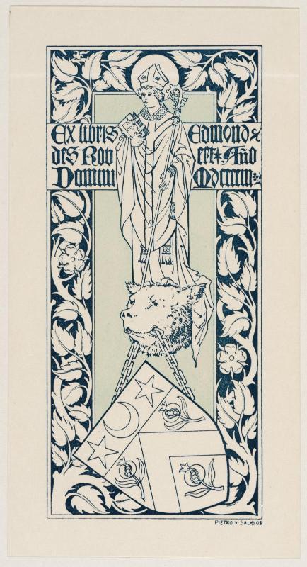 Bookplate of Edmond des Robert