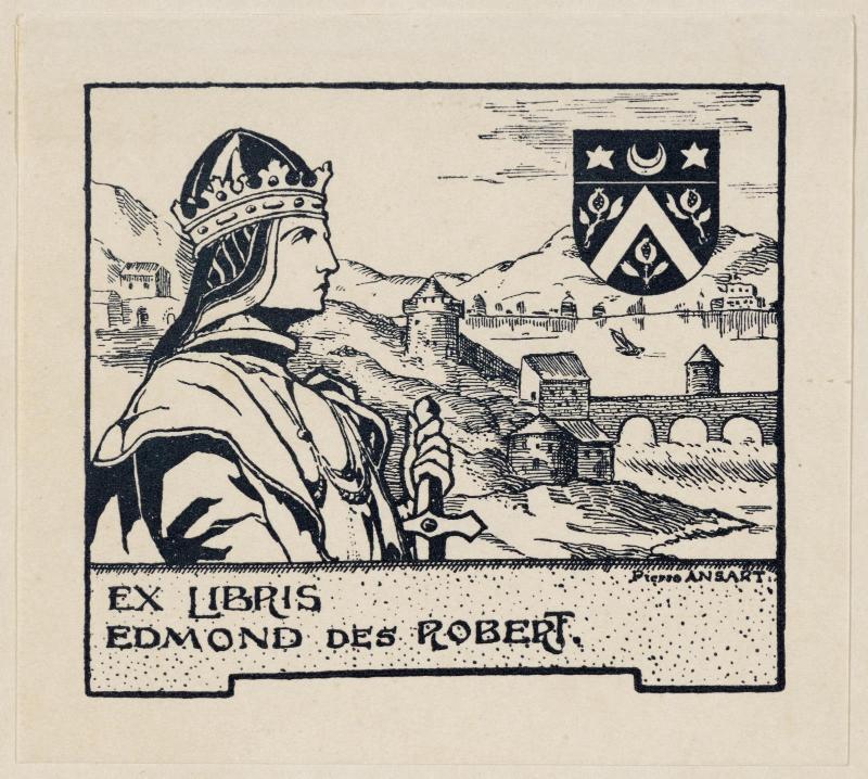 Bookplate of Edmond des Robert