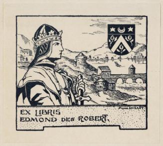 Bookplate of Edmond des Robert