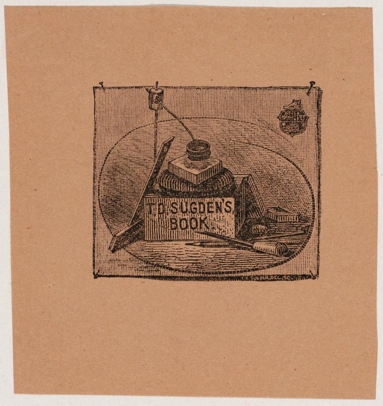 Bookplate: T. D. Sugden's Book