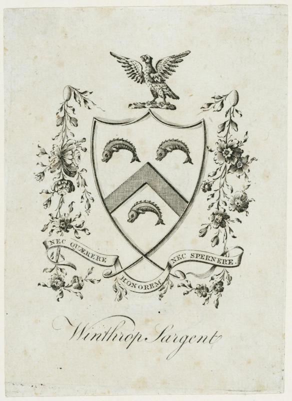 Bookplate of Winthrop Sargent