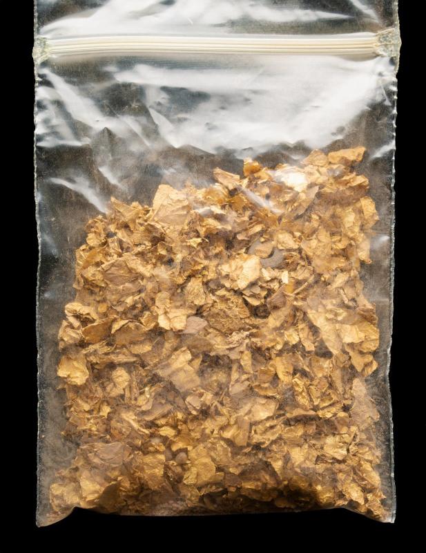 Gold foil fragments