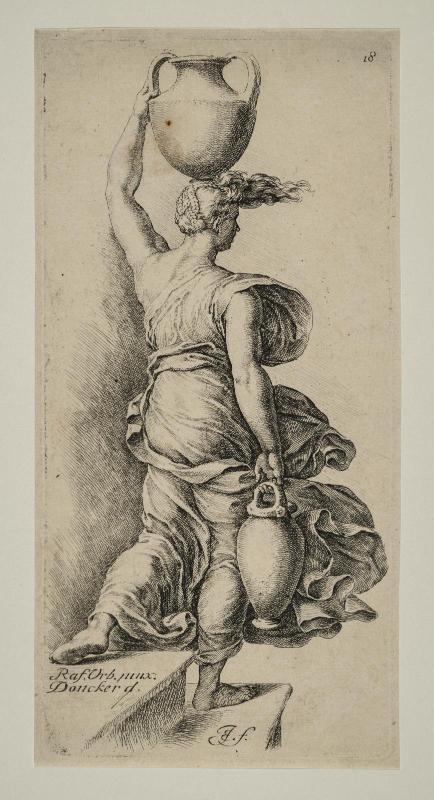 Woman Carrying Water Jugs, from the Fire in the Borgo