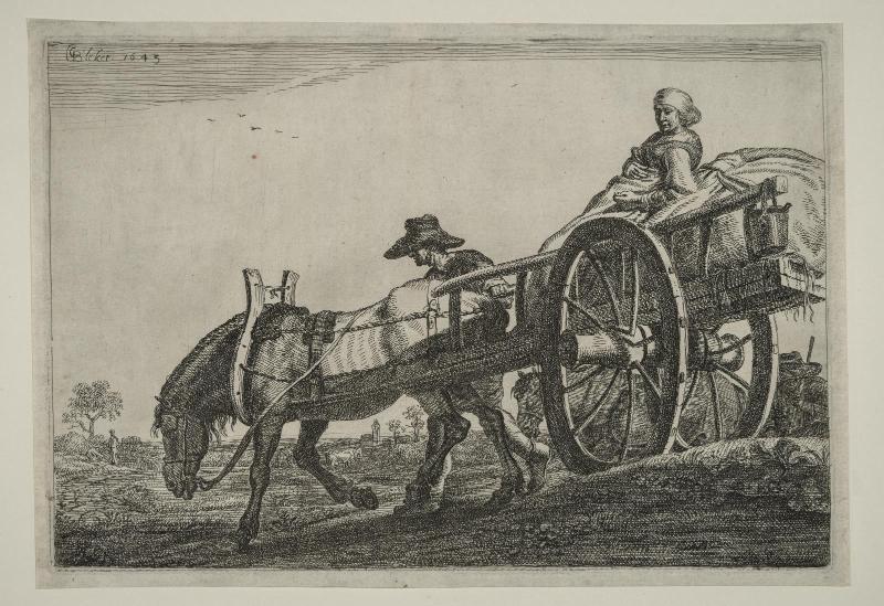 Man and Woman in a Cart