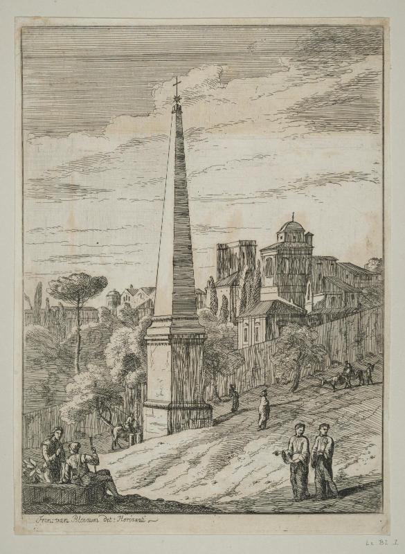 Italian landscape with Obelisk