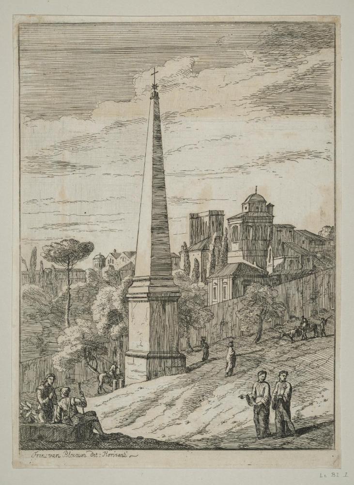 Italian landscape with Obelisk