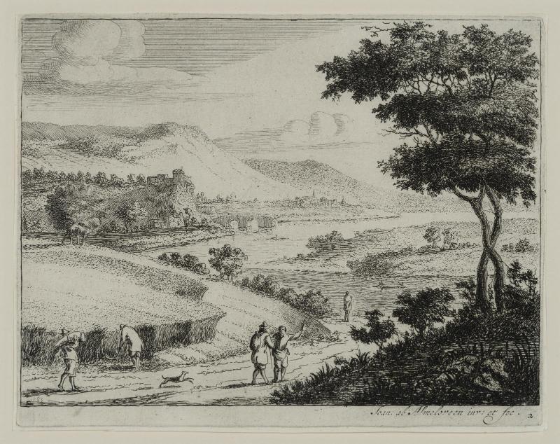 Landscape with Harvesters, from 6 Various Landscapes (Holl. 21-26)