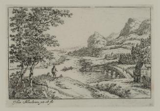 Stone Bridge at a Fork in the River, from Various Landscapes Holl. 33-36)