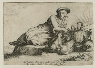 Pastoral scene with figure