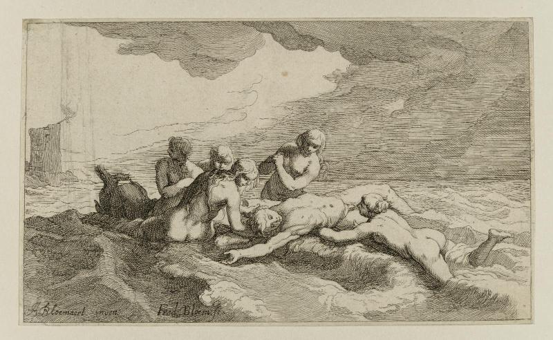 Nymphs finding corpse of Leander