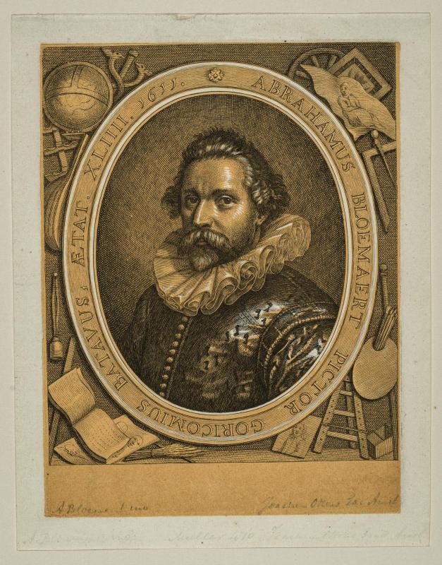 Portrait of  Abraham Bloemaert, frontispiece to the Konstryk Tekenboek