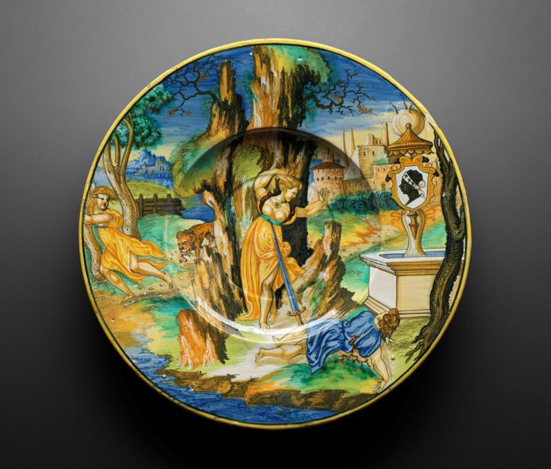 Plate depicting Pyramus and Thisbe