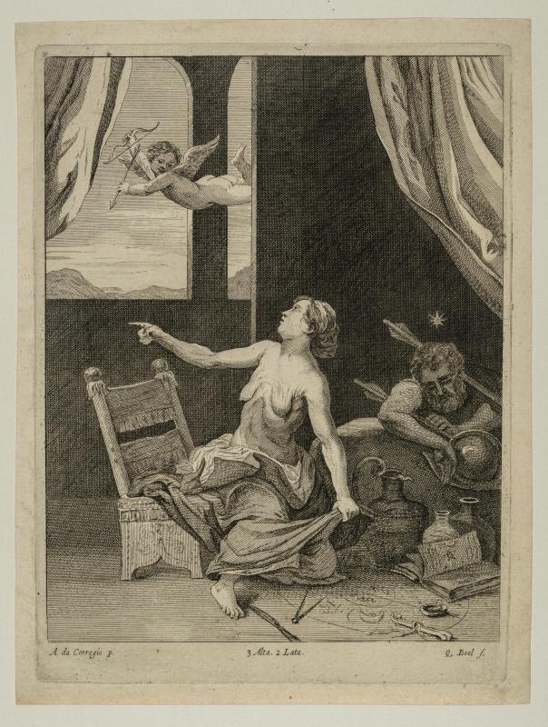Sorceress summoning Cupid