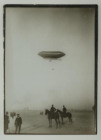 Untitled (Blimp with men on horses)