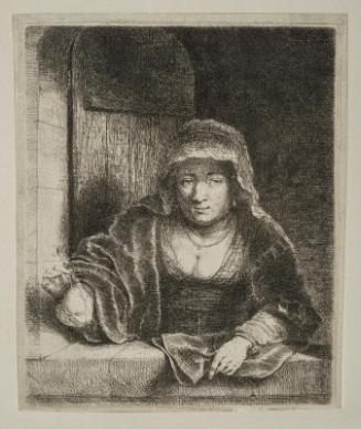 Woman Holding a Pear