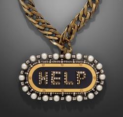 "Help" necklace
