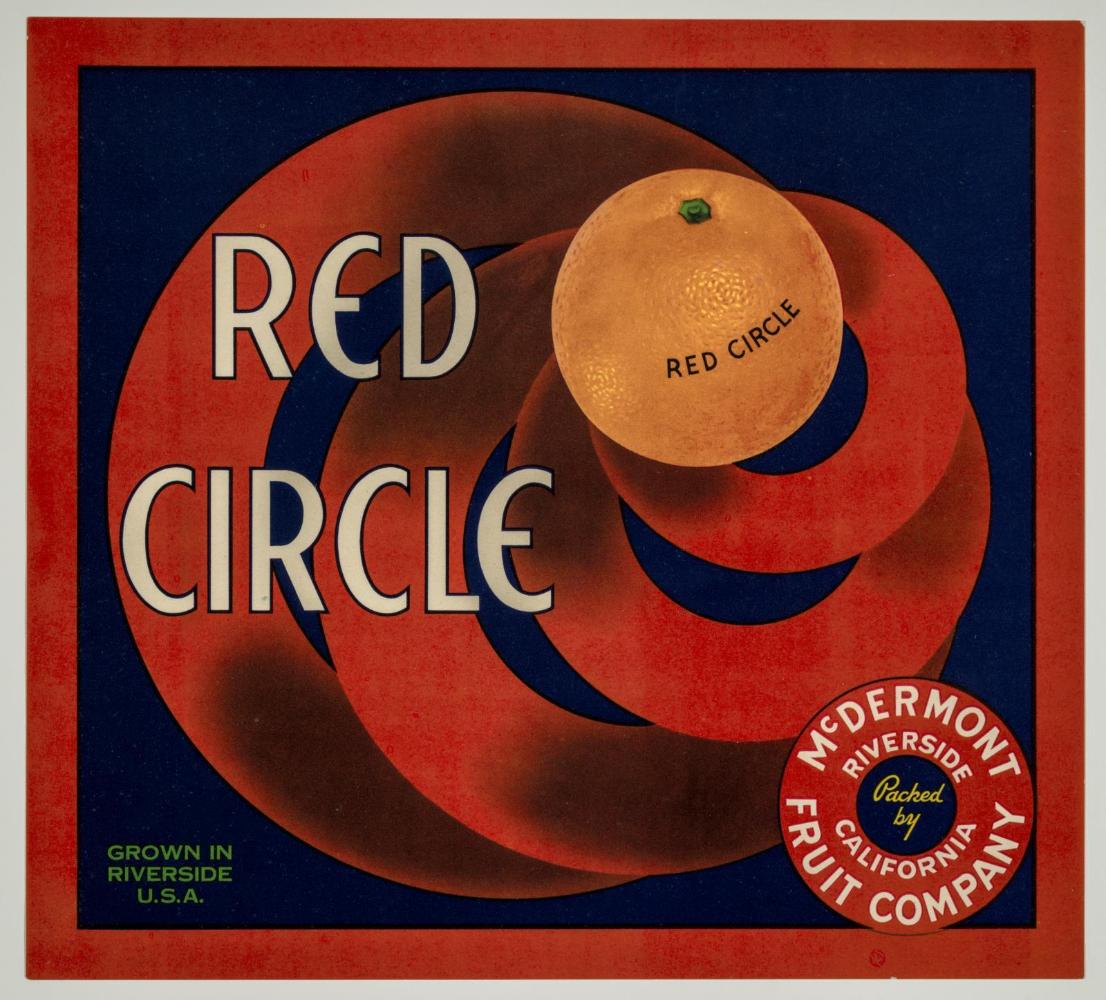 Red Circle Crate Label