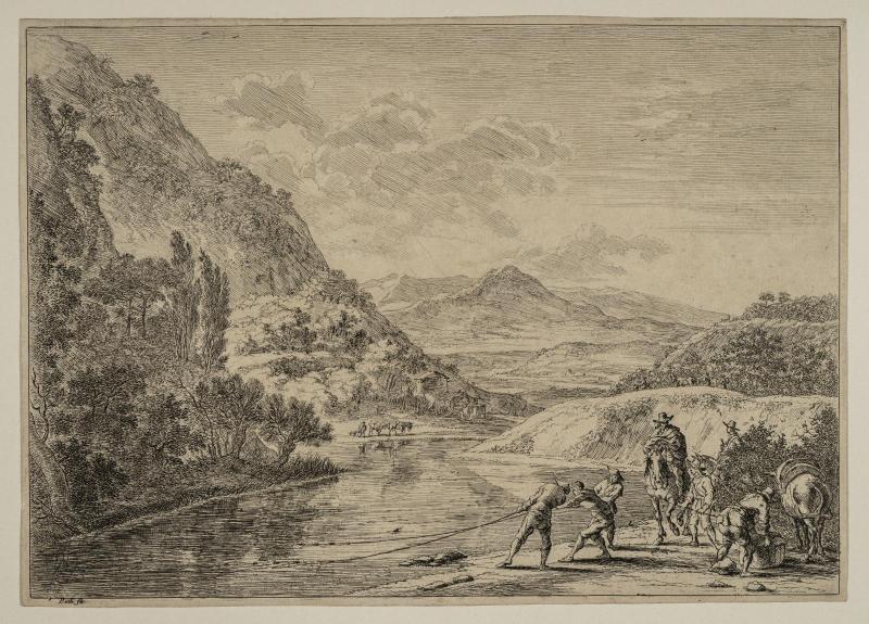 Fishermen at the Tiber near the Soracte