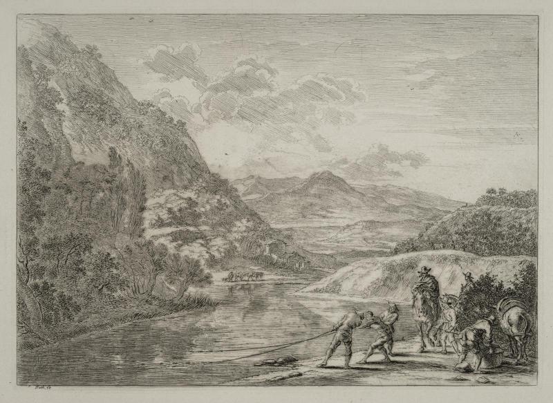 Fishermen at the Tiber near the Soracte