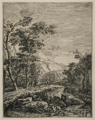 Landscape with a Woman on a Donkey
