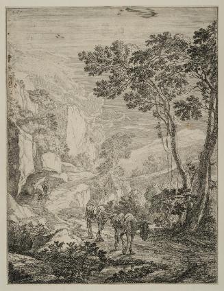 Mountain Landscape with Two Mules