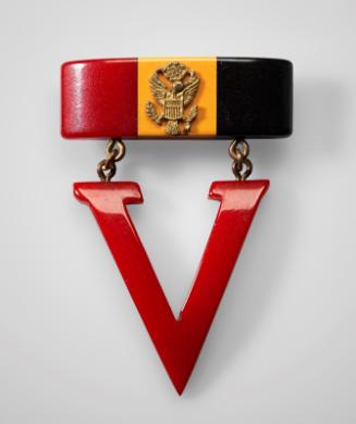 "V for Victory" brooch